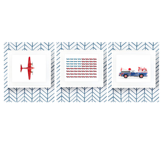 Americana Classic Car Art Prints - Set of Three