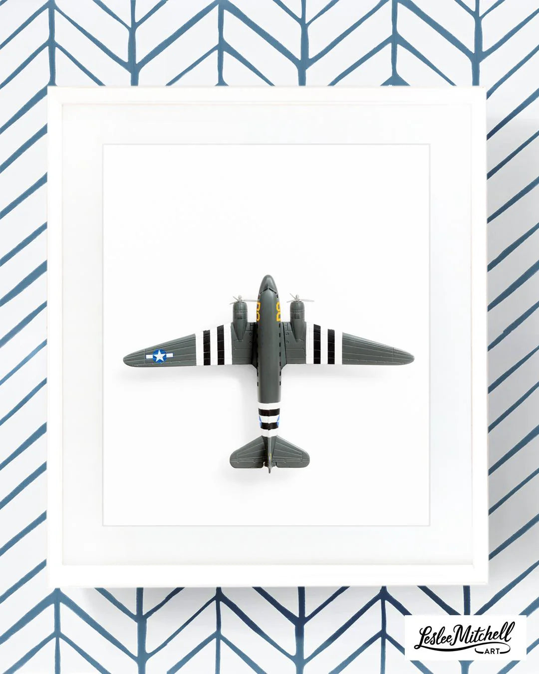 Airplane Series - Black & White Stripes Overhead