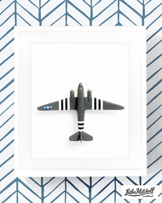 Airplane Series - Black & White Stripes Overhead