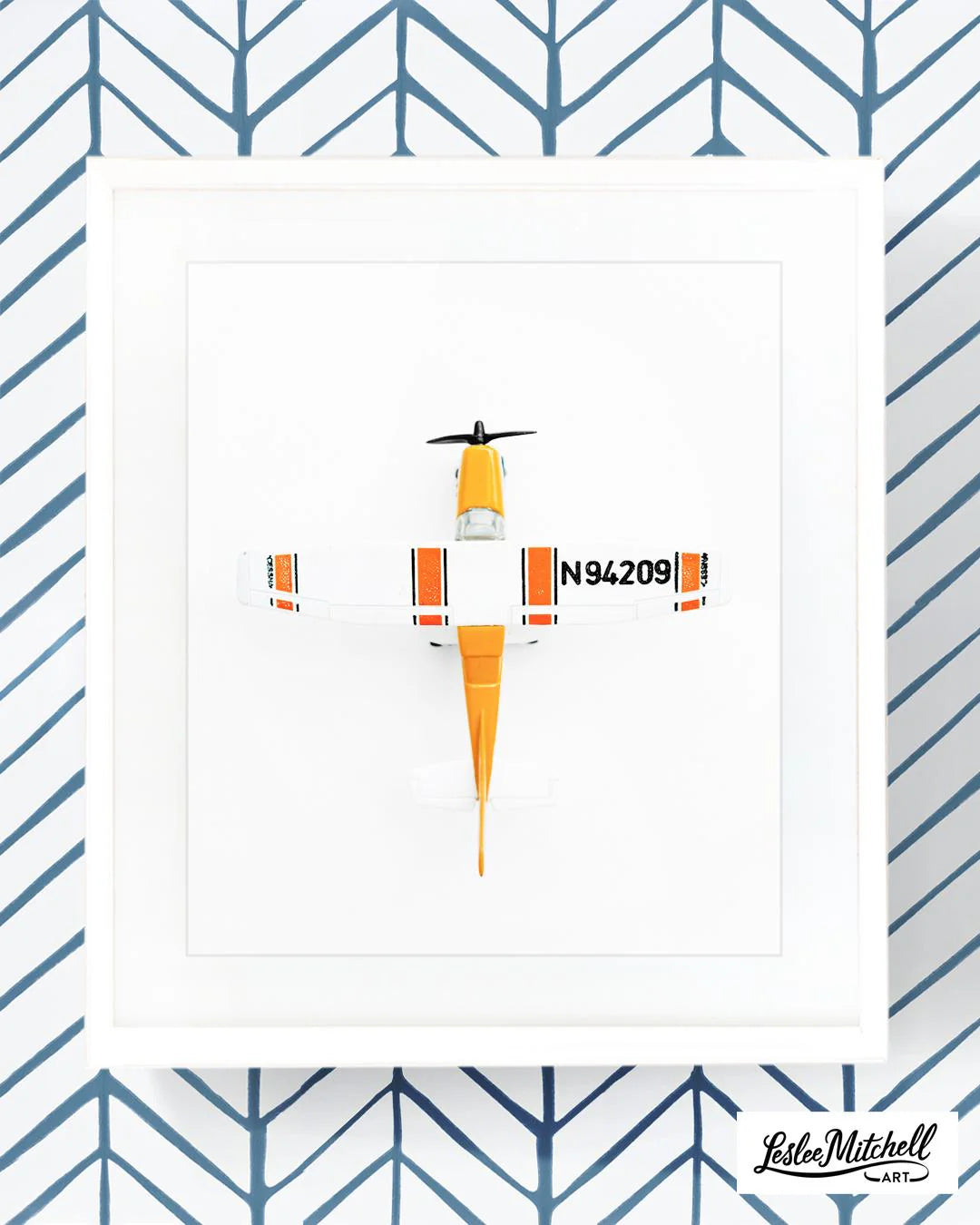 Airplane Series - Orange Airplane Overhead