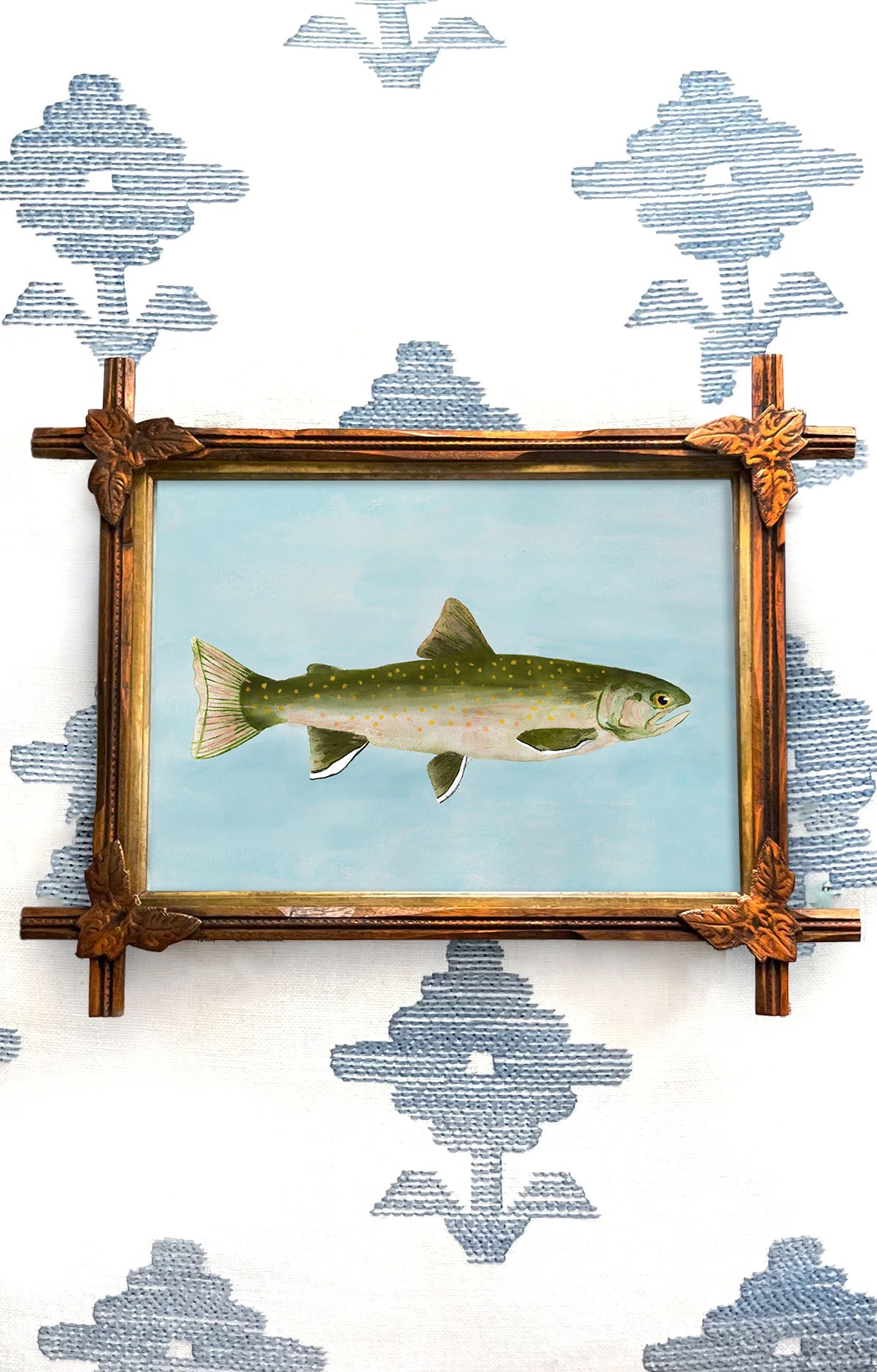 Bull Trout Watercolor Giclèe Print Large Tramp Art Frame