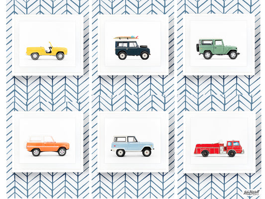 Classic Car Art Prints - Set of Six