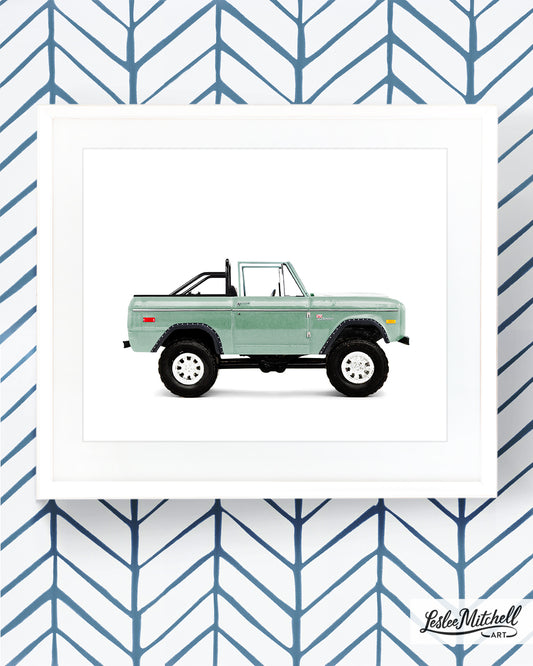 Car Series - Sage Green Lifted Classic Bronco