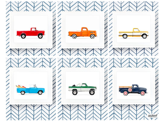 Classic Truck Art Prints - Set of Six