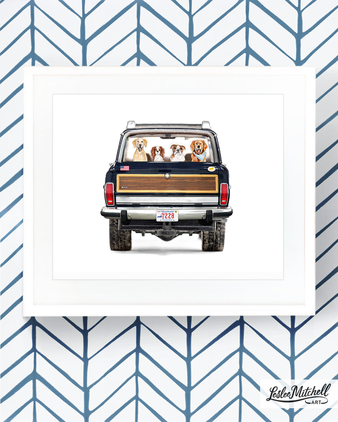 Car Series - Dogs of Nantucket Jeep Grand Wagoneer