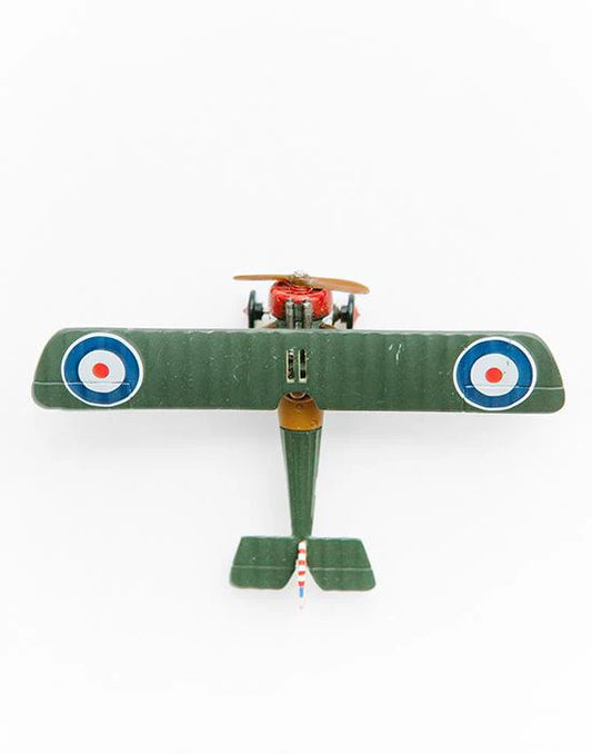 Airplane Series - Army Green Biplane Airplane Overhead