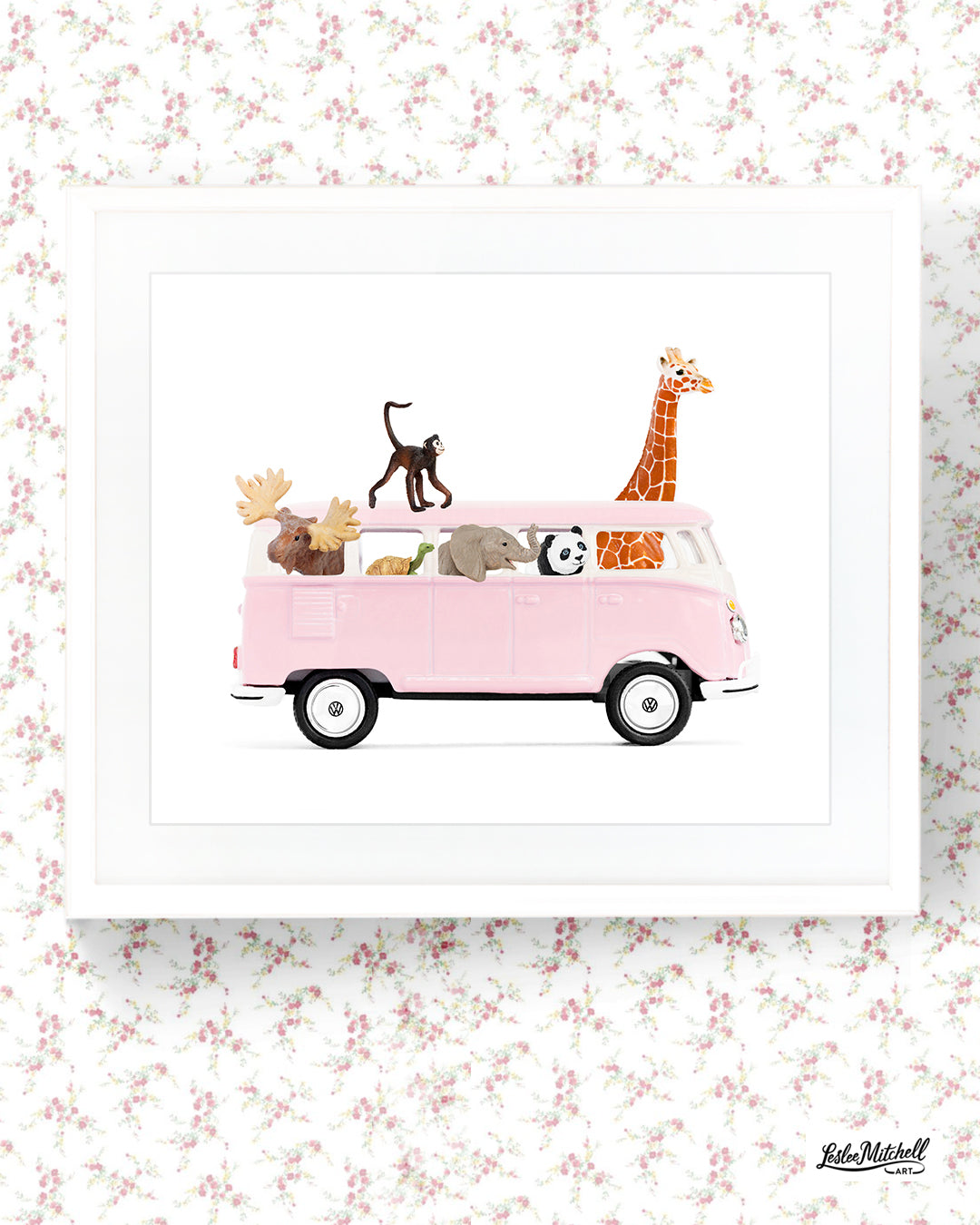 Car Series - Animals in Pink Van