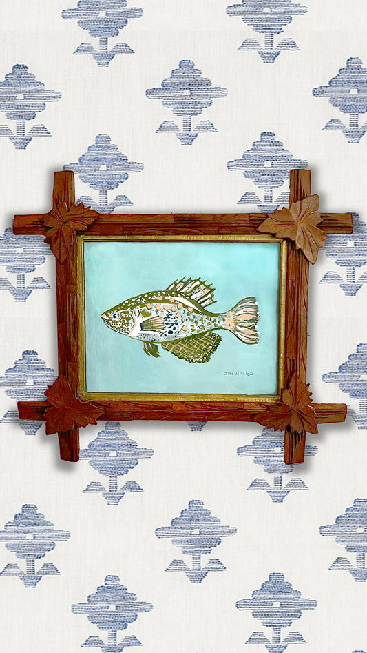 Blue and Green Fish Original Painting