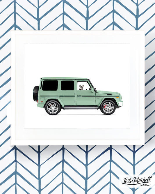 Car Series - Frenchie Sage Green G Wagon
