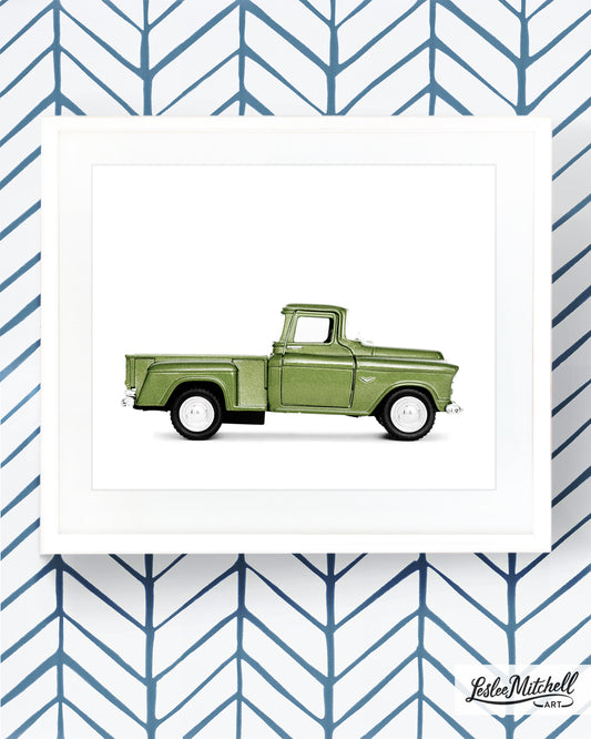 Car Series - Sage Green Pickup Truck