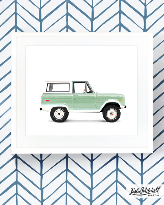 Car Series - Sage Green Classic Bronco