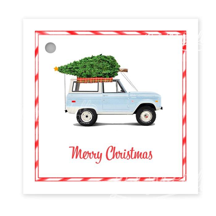 Christmas Gift Tags - Bronco Christmas Gift Tag