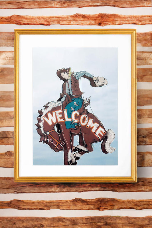 Jackson Hole Fine Art Photography Print - Welcome Cowboy Bar Sign