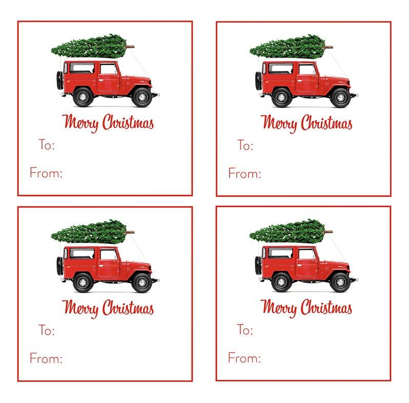 Christmas Gift Stickers - Red Cruiser Christmas Gift Stickers