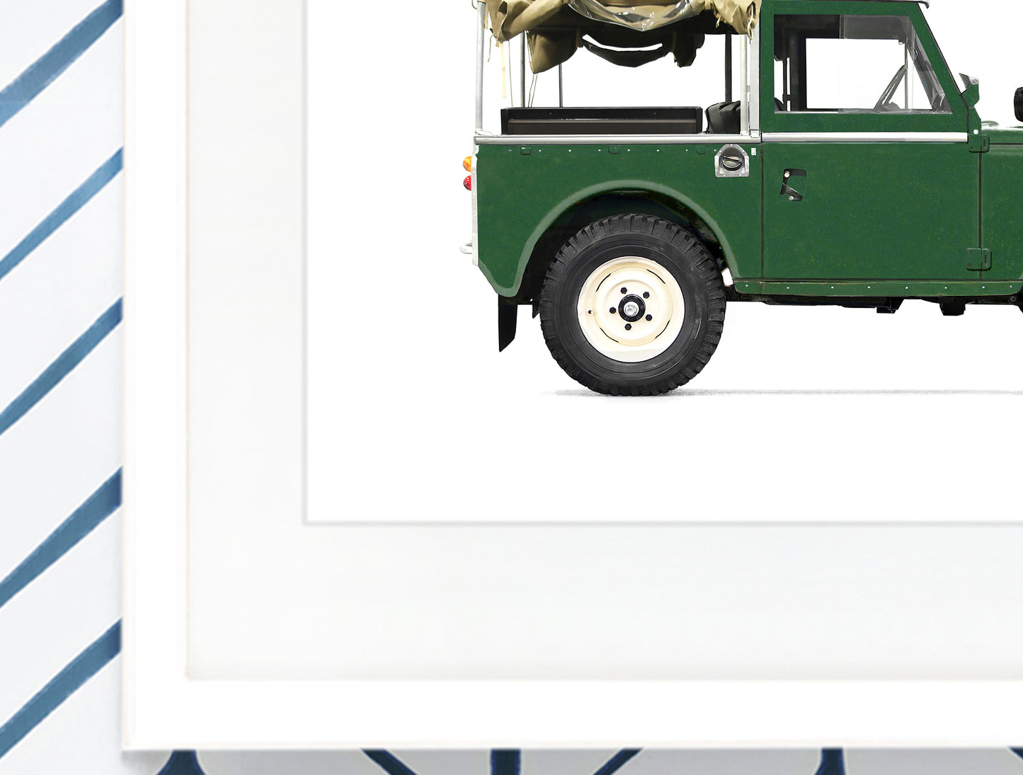 The Blue and Green Car Wall — Set of 6 Prints