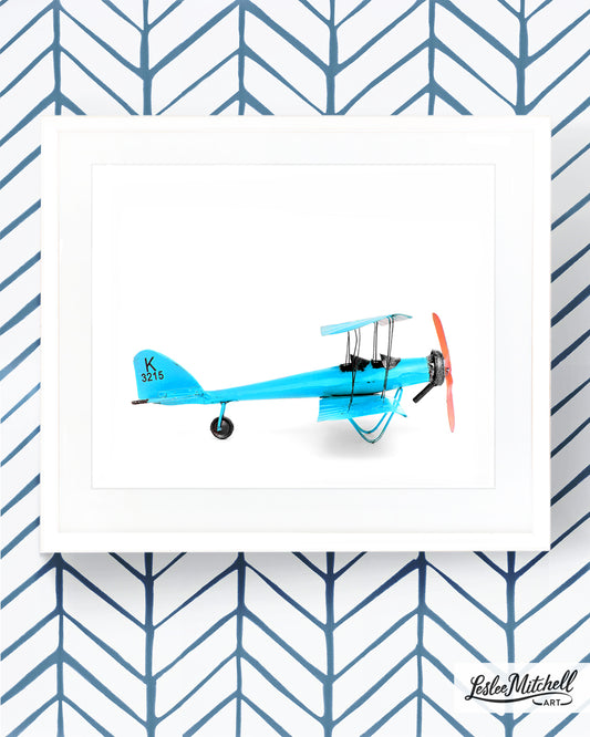 Airplane Series - Blue Airplane Side View