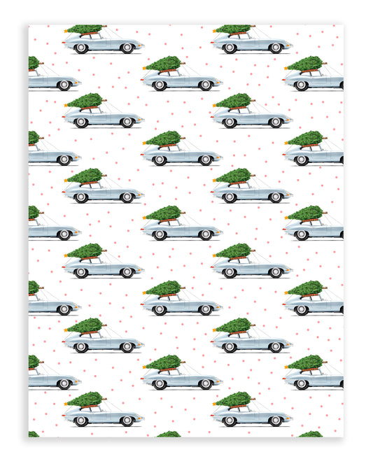 Christmas Gift Wrap -  Jaguar Christmas