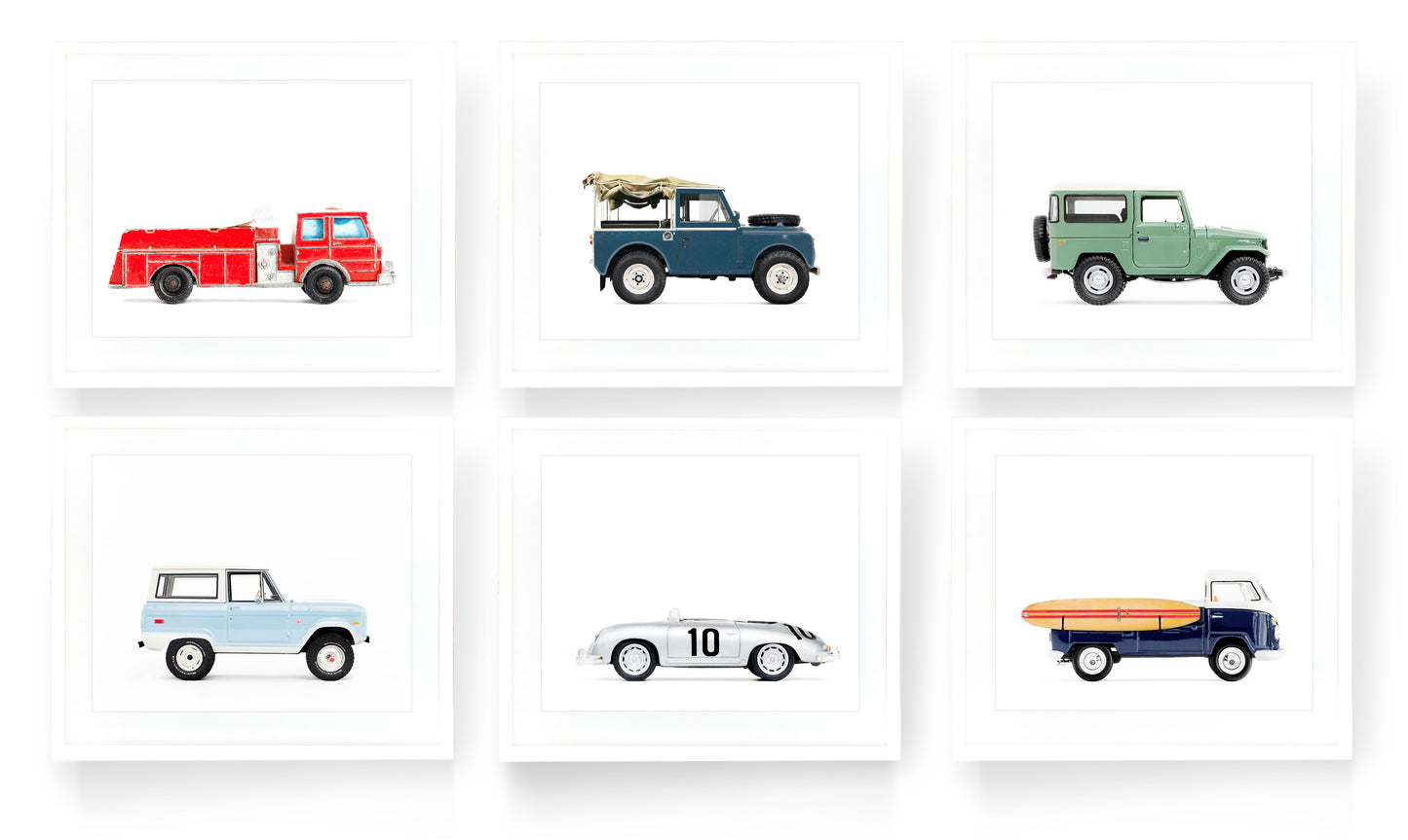 The Classic Car Wall — Set of 6 Prints
