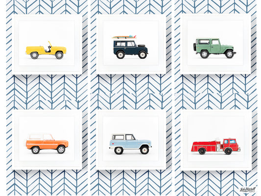 Set of Six - Classic Car Art Prints