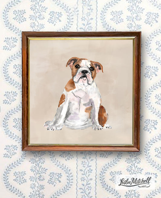 English Bulldog Giclée Print