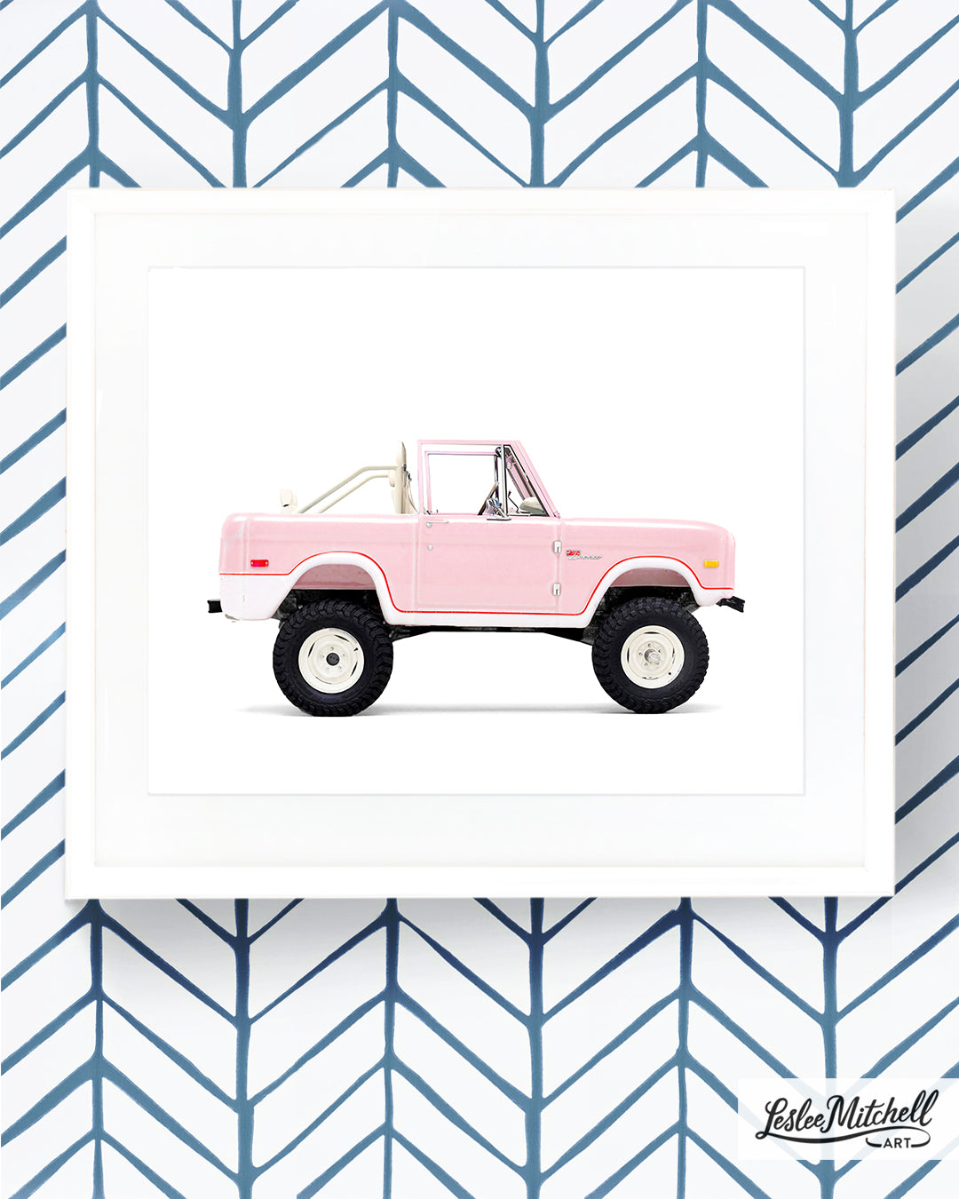 Car Series - Pink Vintage Ford Bronco