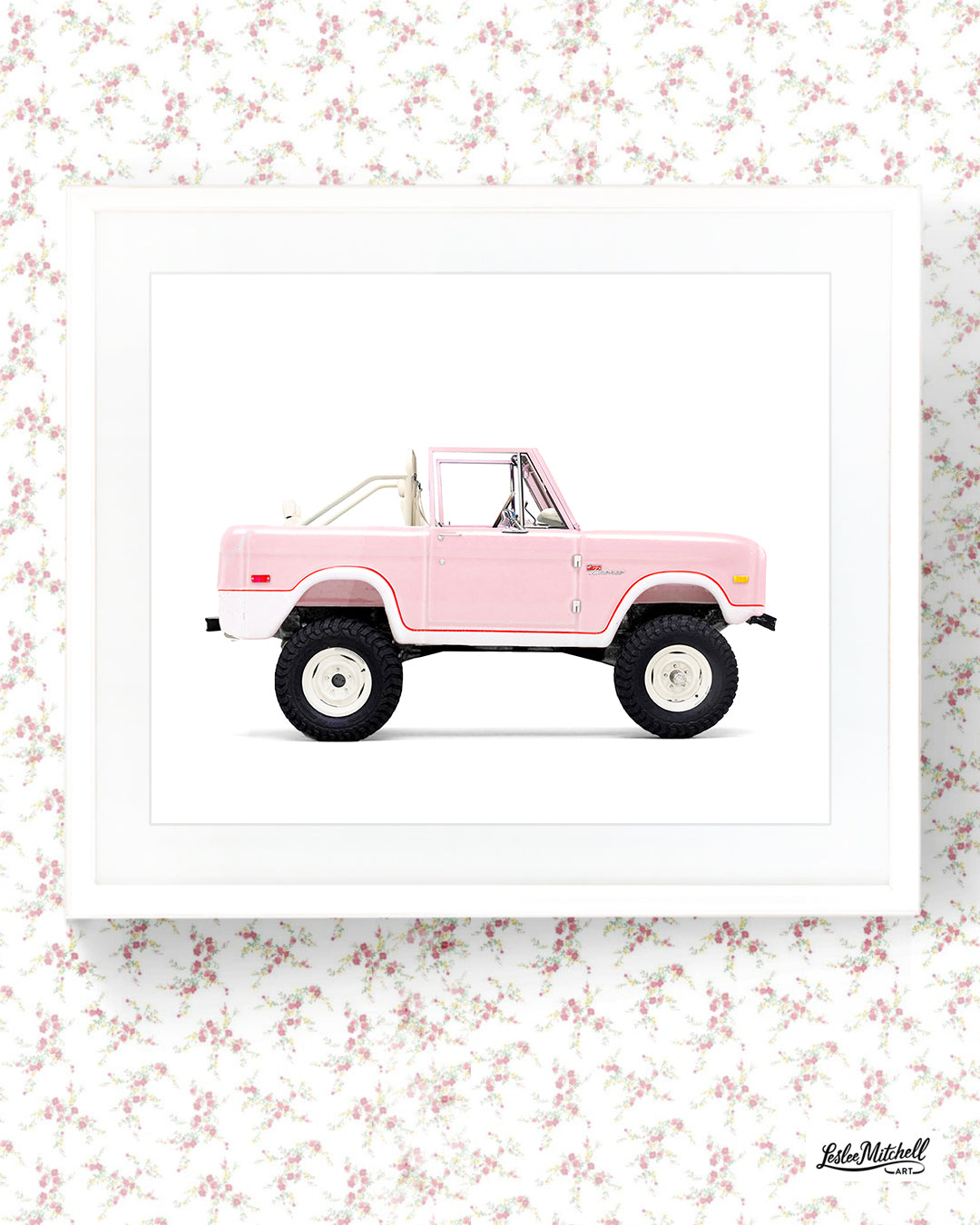 Car Series - Pink Vintage Ford Bronco