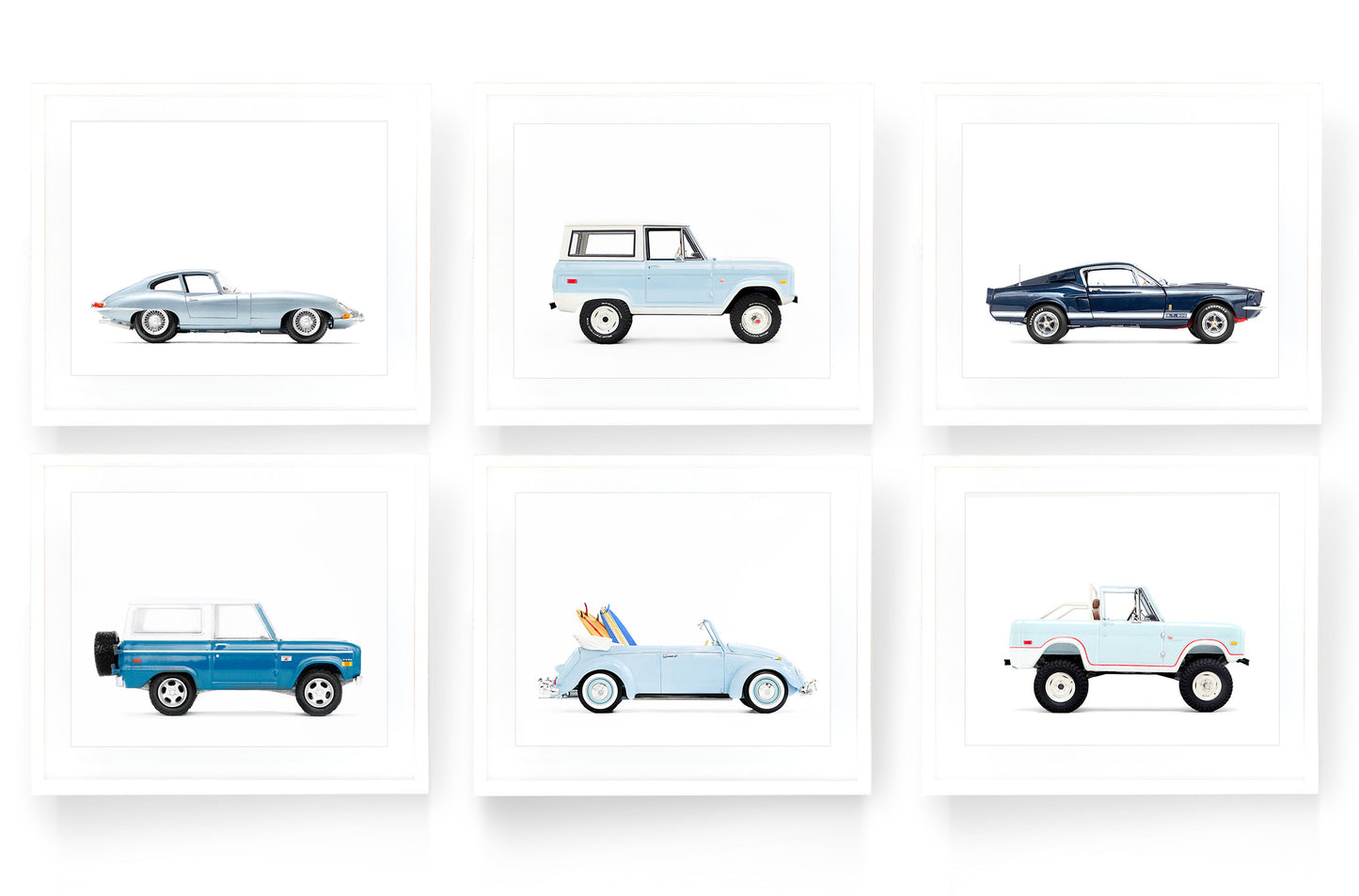The Powder Blue Nursery Wall — Set of 6 Prints
