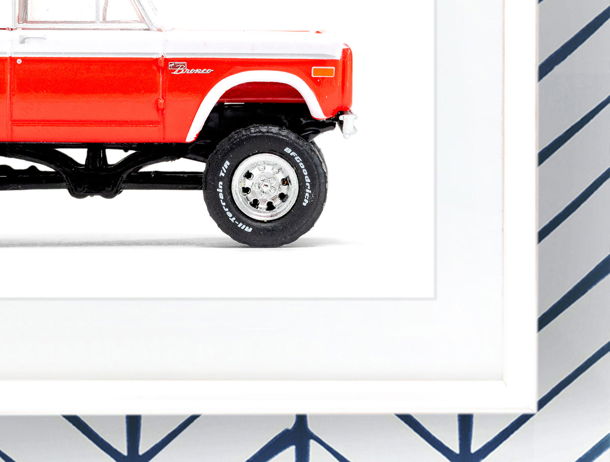 Car Series - Red and White Vintage Bronco