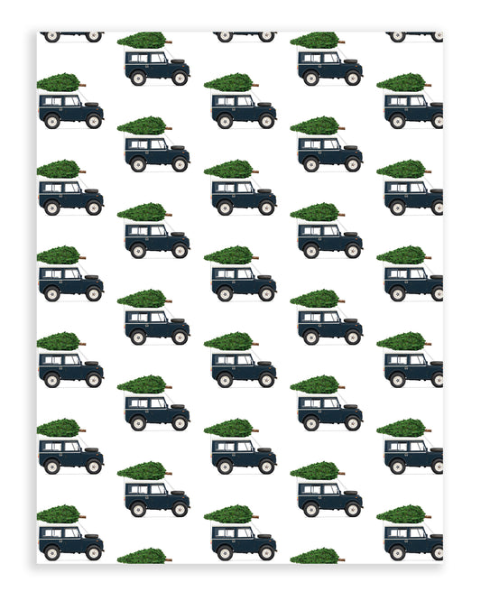 Christmas Gift Wrap - Navy Defender Christmas Tree