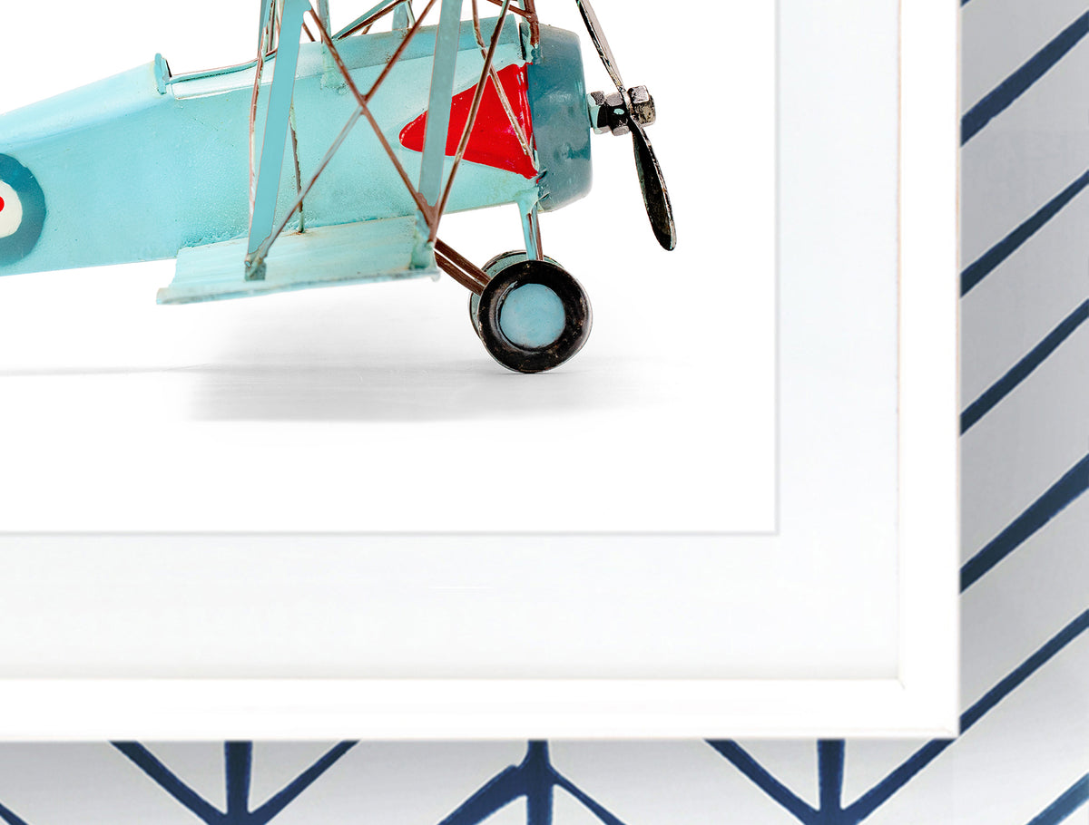 Airplane Series - Powder Blue Biplane Profile 2