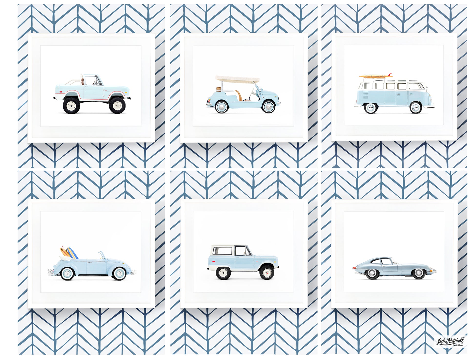 vintage car prints artwork