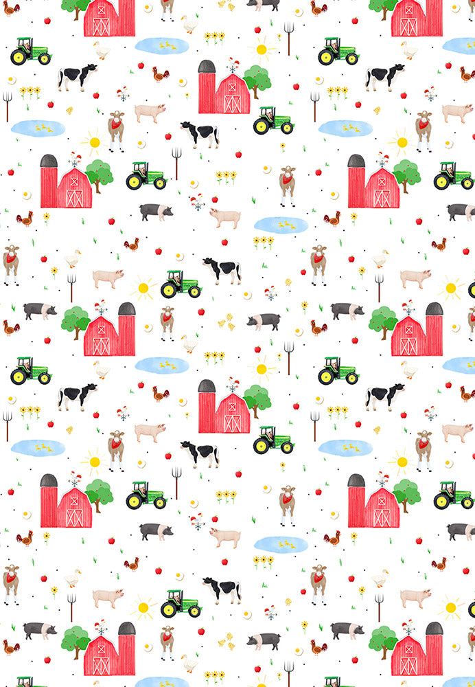 Wrapping Paper -  Farm Birthday Gift Wrap