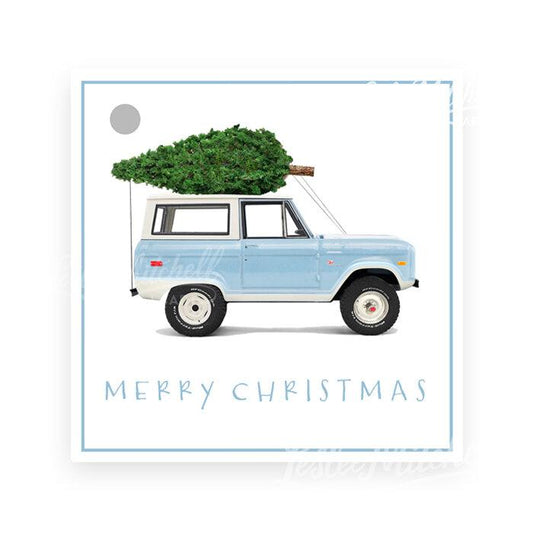Christmas Gift Tags - Bronco Christmas Tree Gift Tag