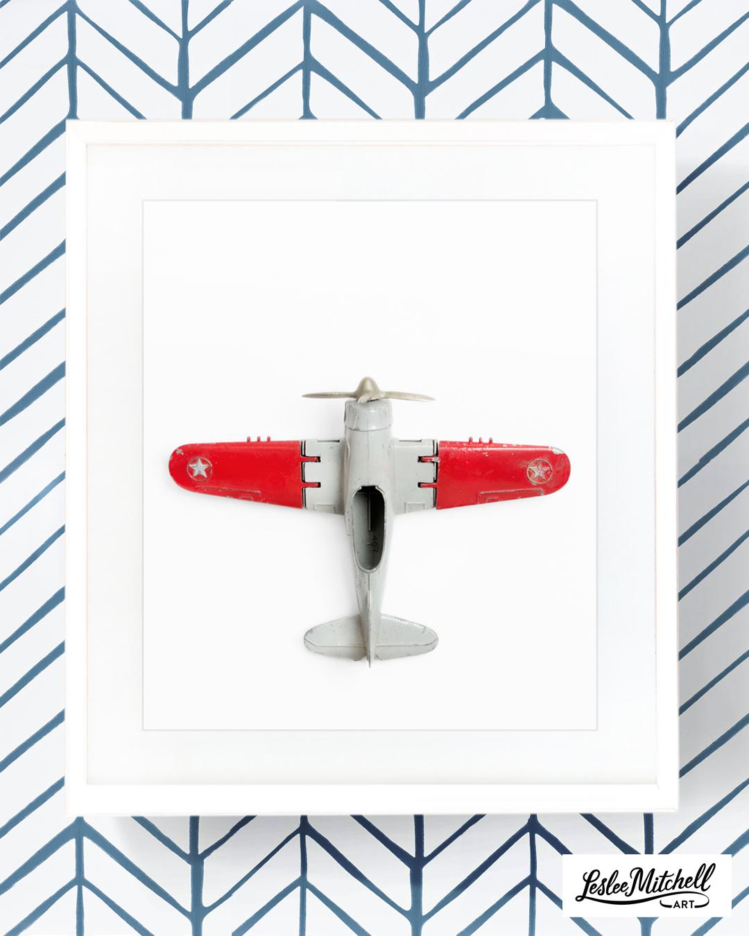 Airplane Series - Red and Gray Overhead