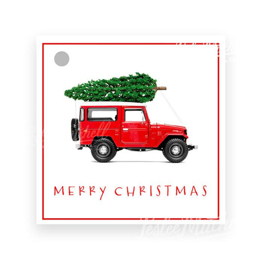Christmas Gift Tags - Red Cruiser Christmas Tree Gift Tag