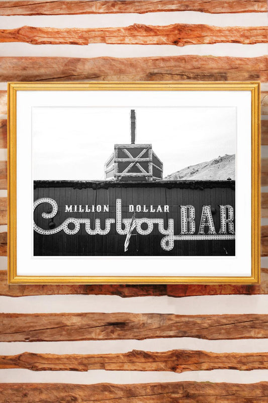 Jackson Hole Fine Art Photography Print - Million Dollar Cowboy Bar Full Sign