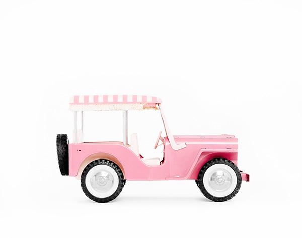 Car Series-Pink White Stripe