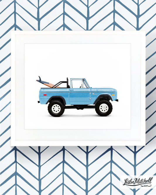 Car Series - Surfboard Bronco Lifted Blue