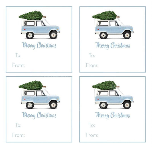 Christmas Gift Stickers - Bronco Blue Christmas Gift Stickers