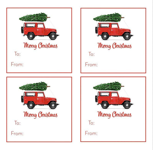 Christmas Gift Stickers - Red Cruiser Christmas Gift Stickers