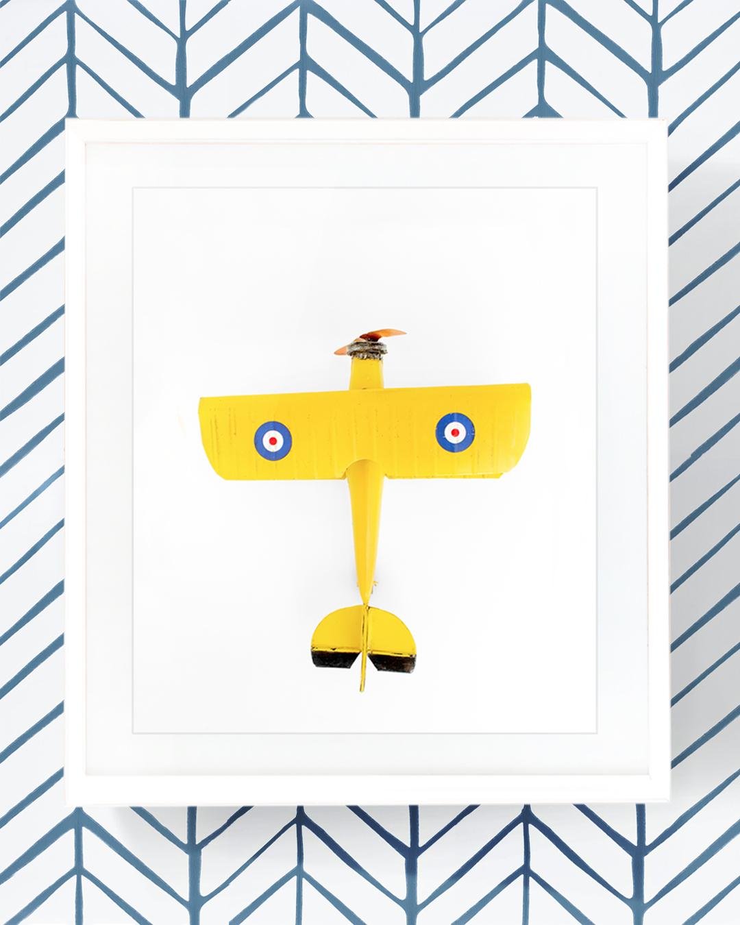 Airplane Series - Yellow Airplane Overhead